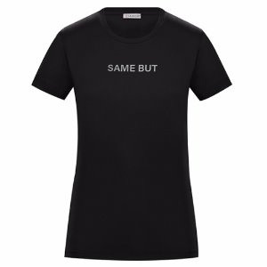 [몽클레어] 8C7A610 829HP 999 SAME BUT 로고 라운드 반팔티셔츠 블랙 여성 티셔츠 / TJ,MONCLER