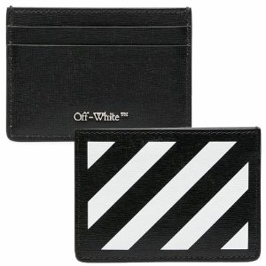 [오프화이트] OMND017S21LEA0021001 디아그널 카드홀더 블랙화이트 지갑 / TR,OFF WHITE