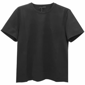 [프라다] UJN712 1YDP F0002 스트레치 코튼 티셔츠 블랙 남성 티셔츠 / TJ,PRADA