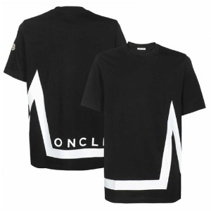[몽클레어] 8C00001 8390T 999 로고패치 백 로고 라운드 반팔티셔츠 블랙 남성 티셔츠 / TJ,MONCLER