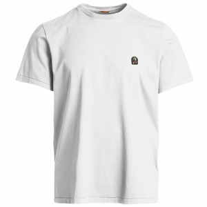 [파라점퍼스] 22FW PM TEE BT02 505 로고패치 라운드 반팔티셔츠 화이트 남성 티셔츠 / TR,PARAJUMPERS