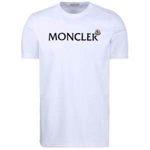 [몽클레어] 8C00064 8390T 001 가슴로고 라운드 반팔티셔츠 화이트 남성 티셔츠 / TJ,MONCLER