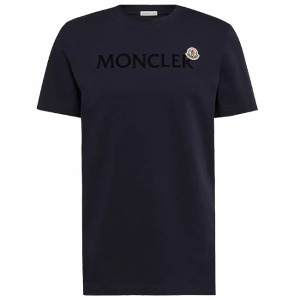 [몽클레어] 8C00047 8390T 778 로고 패치 라운드 반팔티셔츠 네이비 남성 티셔츠 / TLS,MONCLER