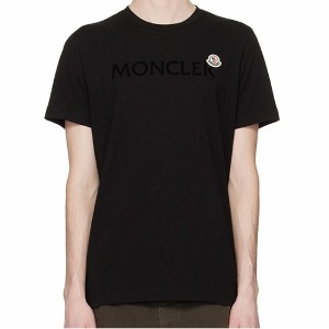 [몽클레어] 8C00047 8390T 999 로고 패치 라운드 반팔티셔츠 블랙 남성 티셔츠 / TLS,MONCLER