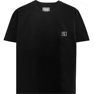 [우영미] W233TS07708B WYM패치 블랙 백로고 코튼 라운드 반팔티셔츠 블랙 남성 티셔츠 / TR,WOOYOUNGMI